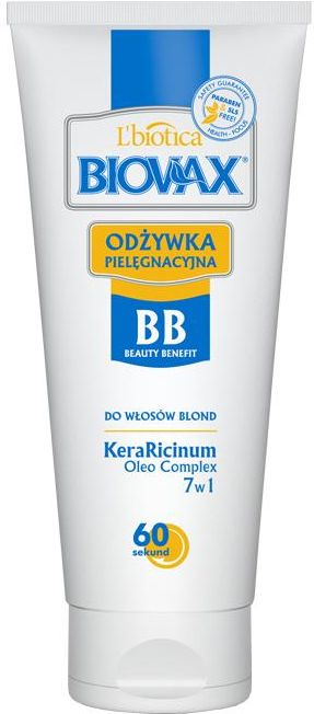 lbiotica biovax bb beauty benefit odżywka do włosów przetłuszczających się