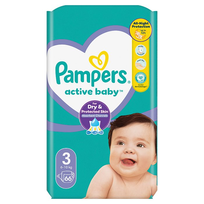 pampers active baby 3 62 szt