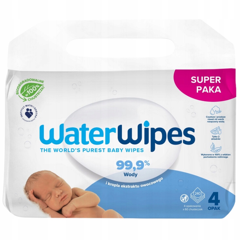 chusteczki dla dzieci nawilżane wodą waterwipes