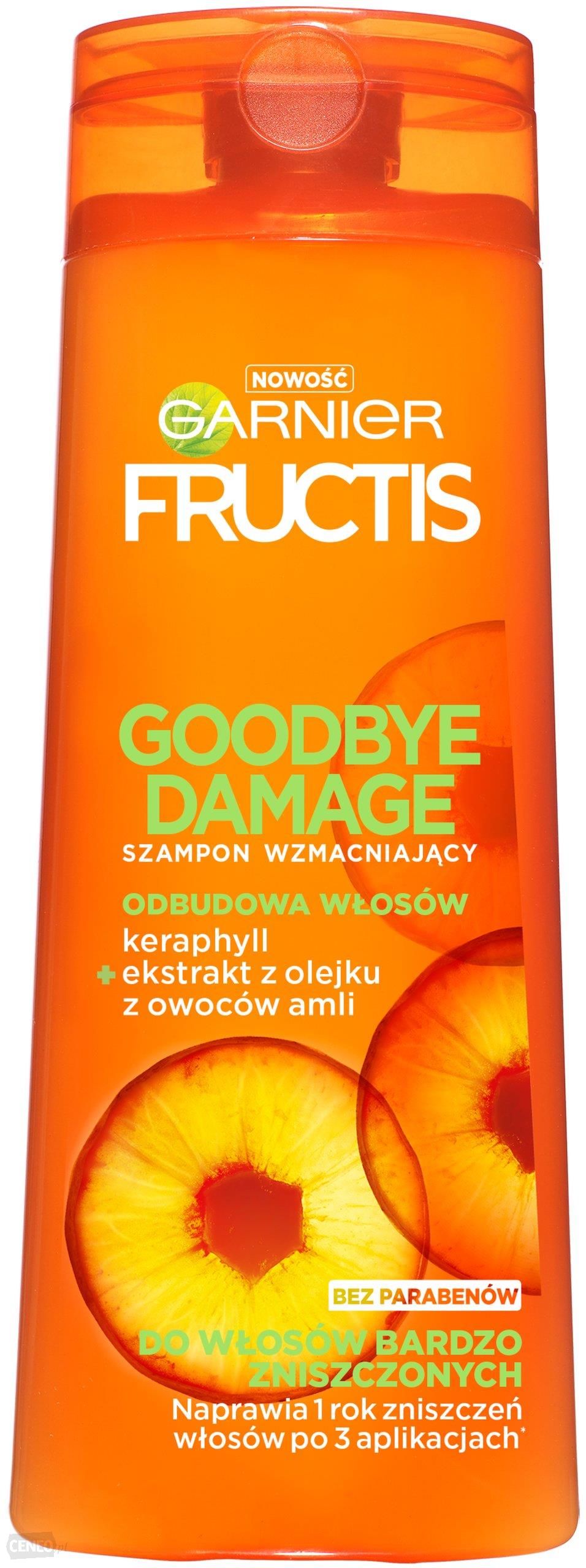 garnier goodbye damage szampon do włosów odbudowujący 250m