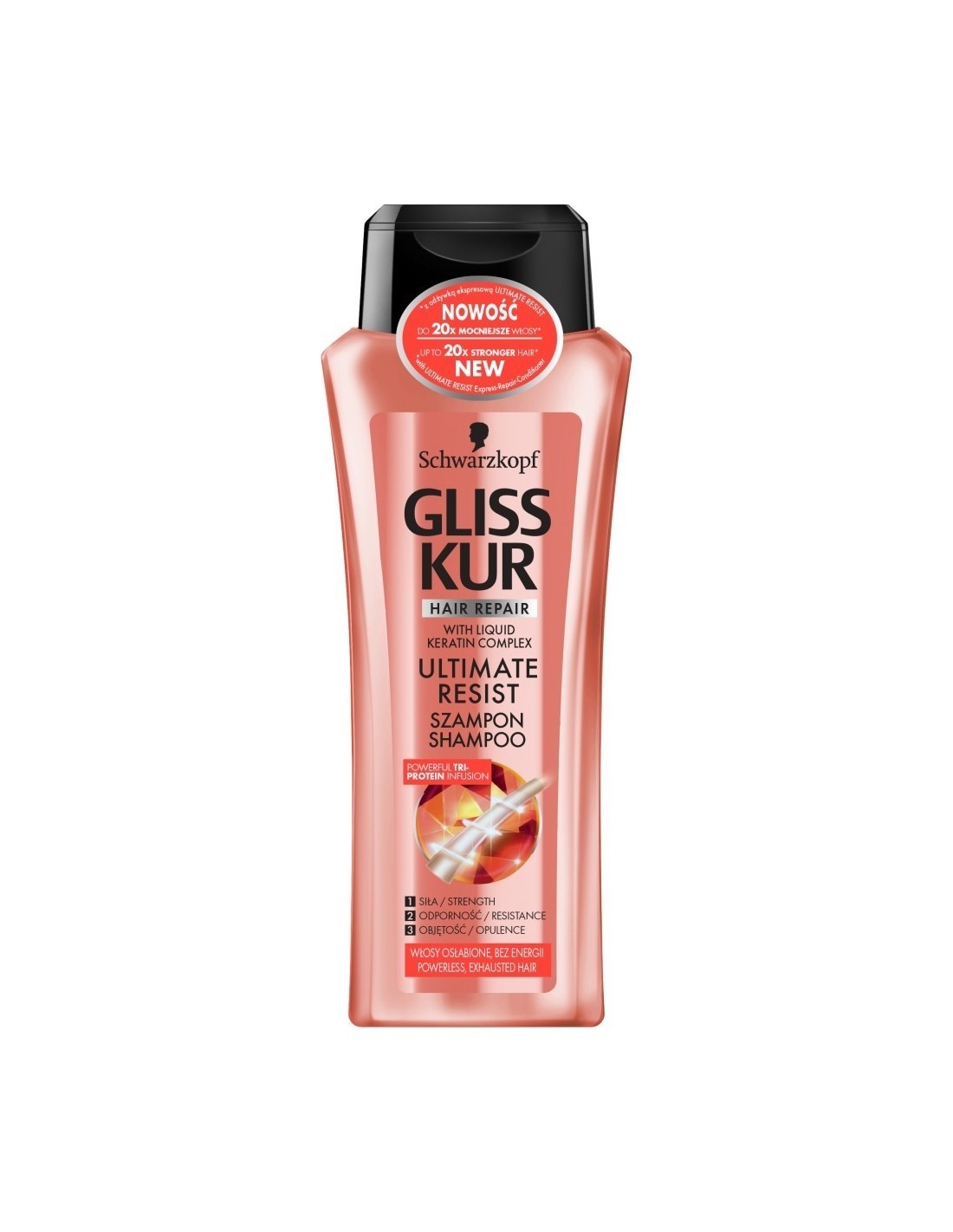 gliss kur hair repair with liquid keratin complex szampon