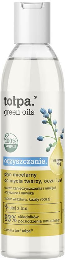 green oils oczyszczanie płyn micelarny do mycia twarzy oczu i