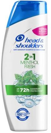 head shoulders menthol szampon przeciwłupieżowy z odżywką 2w1 naturalna świeżość