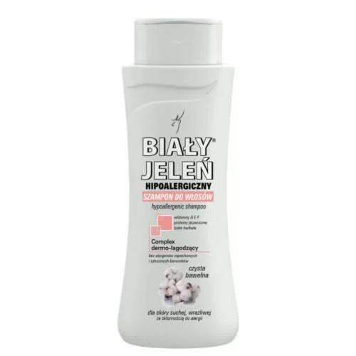 hipoalergiczny szampon biały jeleń z czystą bawełną sklad