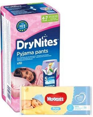 huggies drynites girl 17-30kg majteczki na noc 10szt pieluszki