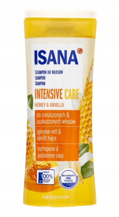 isana intensive care szampon do włosów zmęczonych i zniszczonych honey&vanilla
