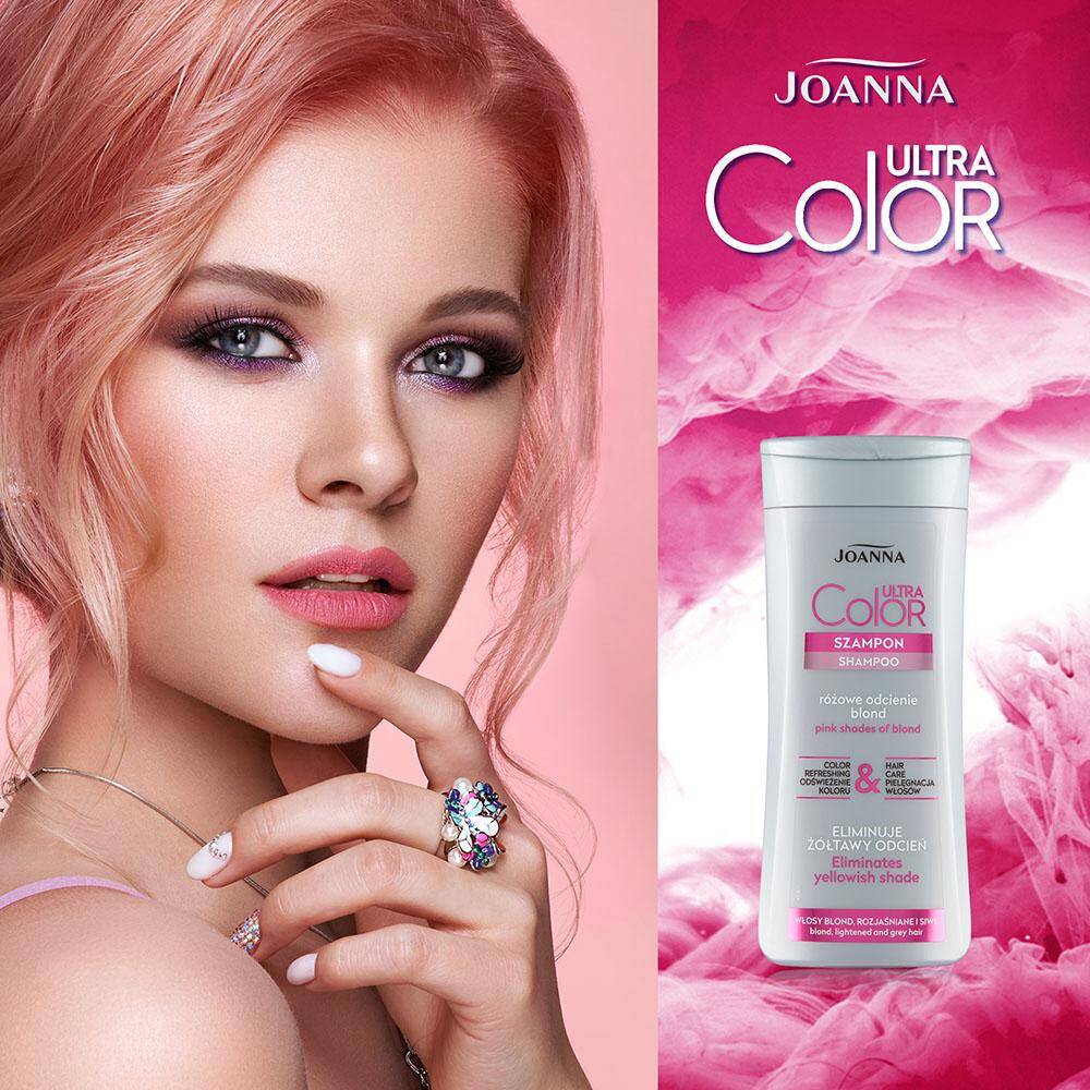 joanna szampon do włosów tonujący kolor do włosów blond różowy
