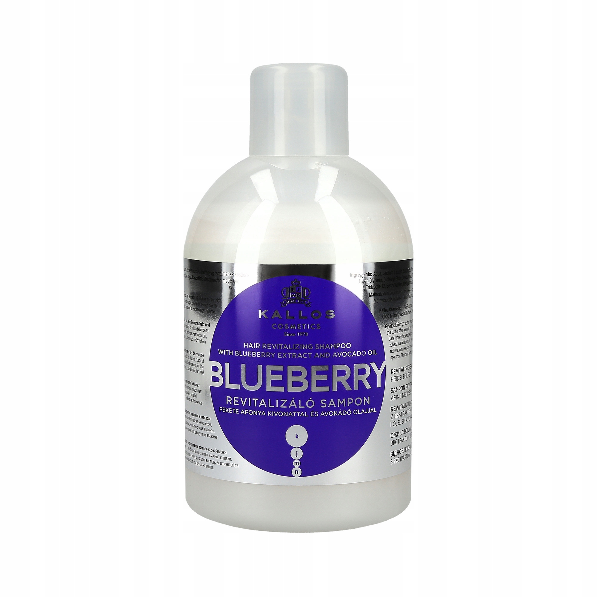 kallos kjmn blueberry szampon jagodowy 1000 ml