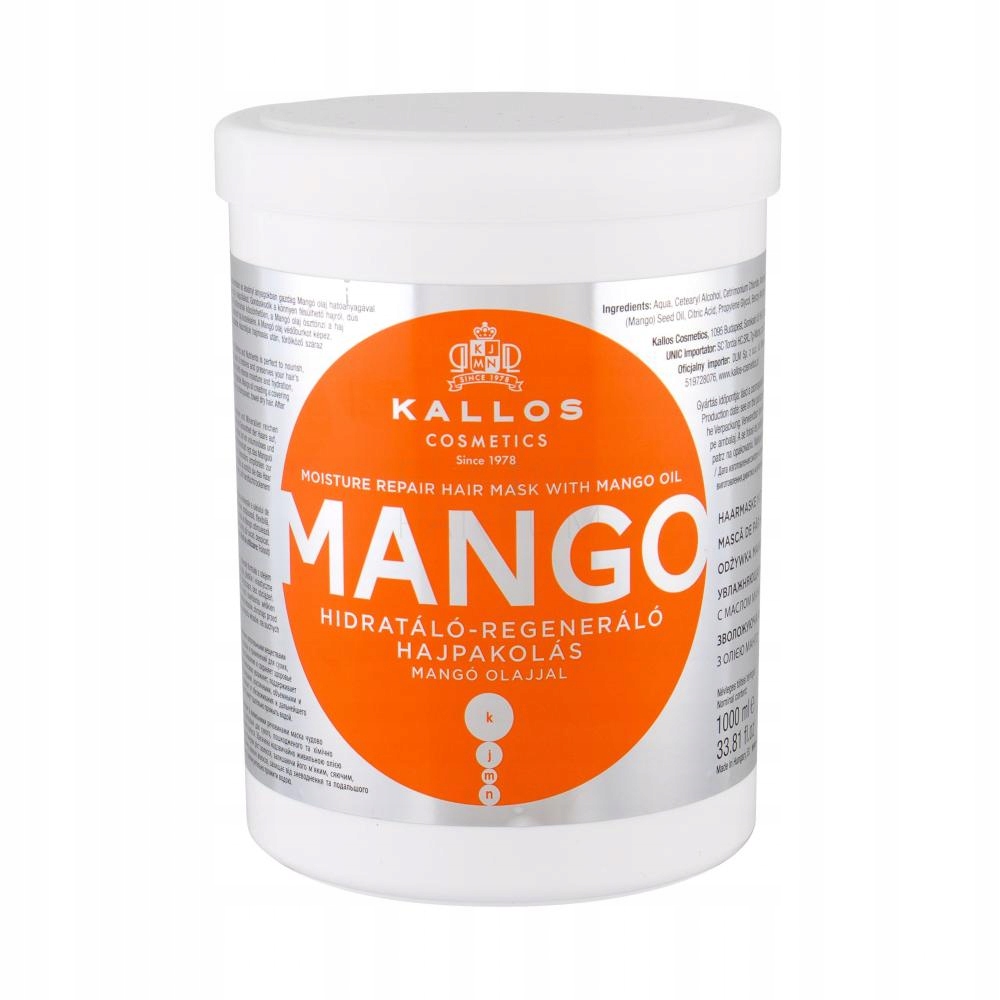 kallos olejek mango maska do włosów