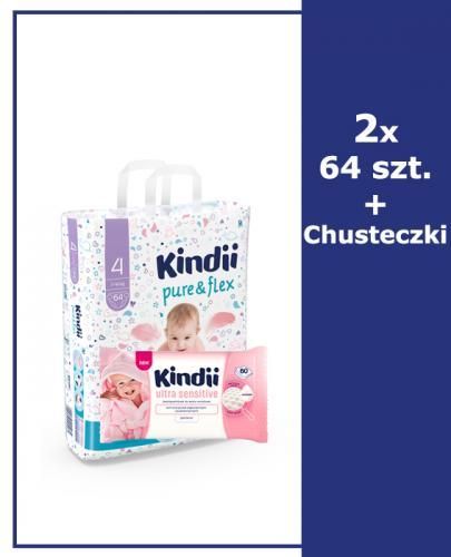 kindii pure&flex pieluchy maxi rozm 4 7-14 kg 64 szt