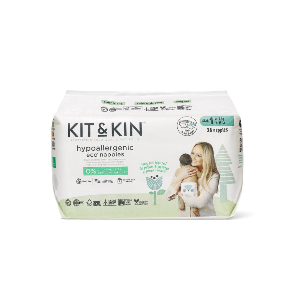 kit and kin biodegradowalne pieluszki jednorazowe 1 mini 2