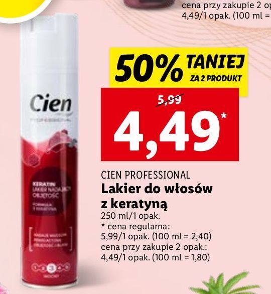 lakier do włosów cien 100 ml