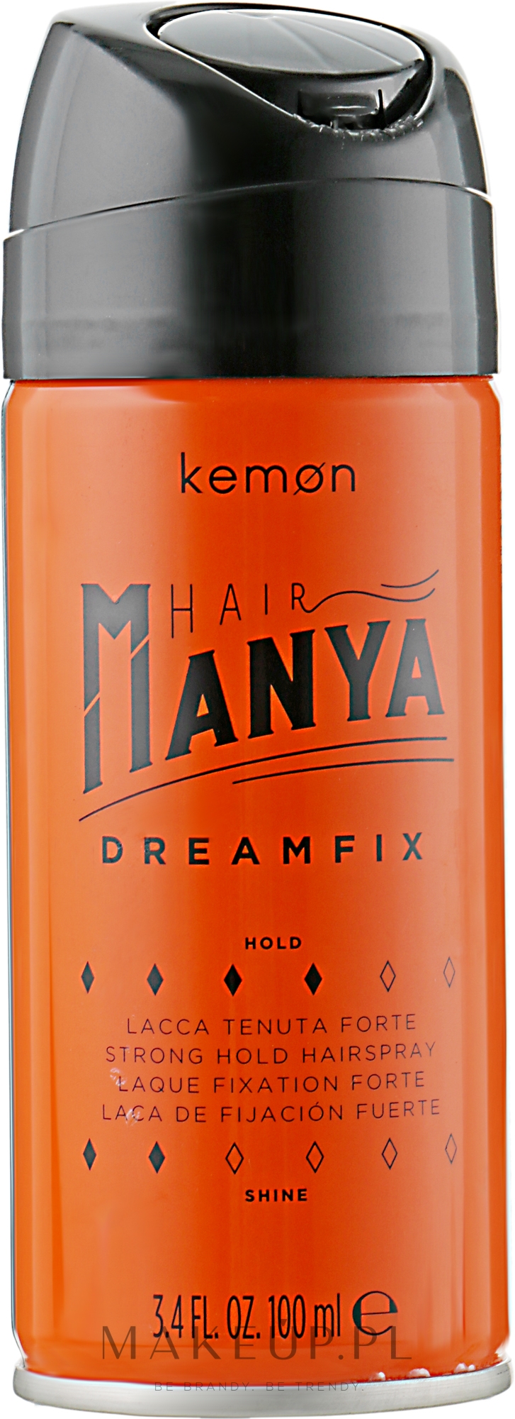 lakier do włosów kemon pomarańczowy