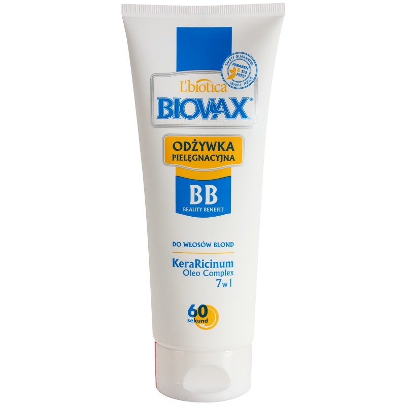 lbiotica biovax bb beauty benefit odżywka do włosów blond