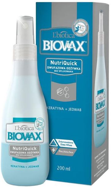 lbiotica biovax nutriquick odżywka do włosów keratyna 200ml