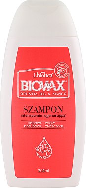 lbiotica biovax opuntia oil & mango szampon intensywnie regenerujący