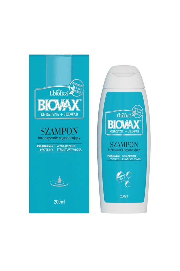 lbiotica biovax szampon do włosów z keratyną i jedwabiem 400ml