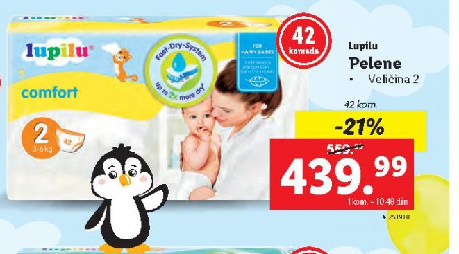 lidl pampers 2 cena