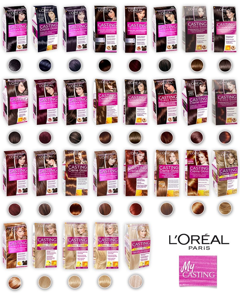 loreal casting creme gloss szampon koloryzujący paleta kolorów