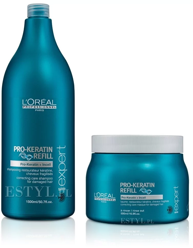 loreal expert pro-keratin refill szampon do włosów 500 ml