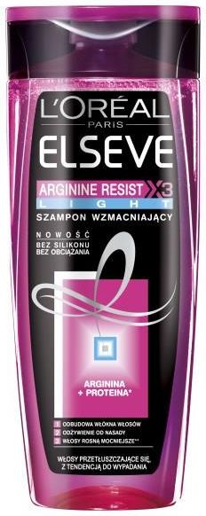 loreal paris elseve arginine resist x3 light szampon wzmacniający