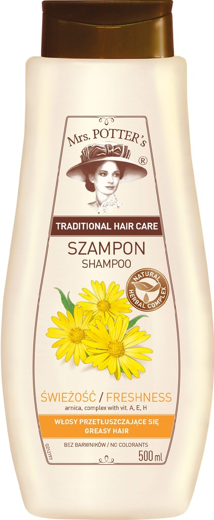 mrs potters szampon do włosów arnika i witamina h 500ml