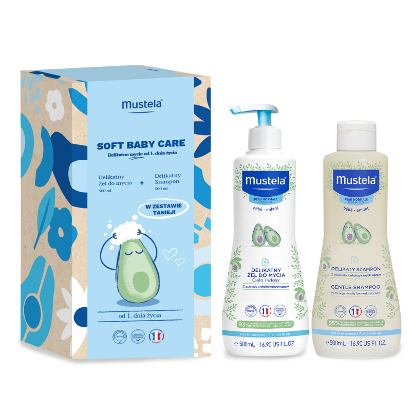 mustela bebe 2w1 żel do mycia plus szampon