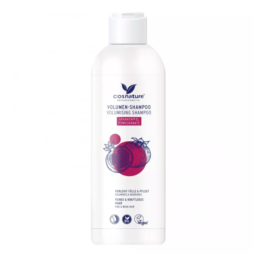 naturalny zwiększający objętość włosów szampon z owocem granatu cosnature