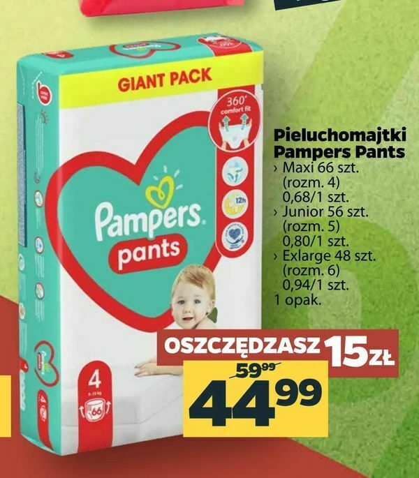 netto pieluchomajtki pampers