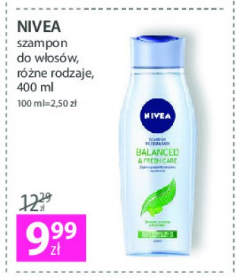 nivea balanced & fresh care szampon pielęgnujący 400 ml