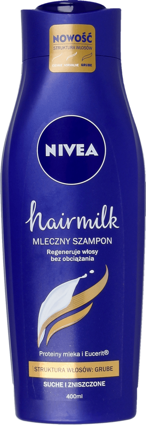 nivea hairmilk szampon pielęgnujący do włosów o strukturze grubej