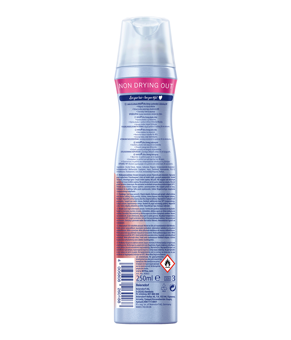 nivea ultra strong lakier do włosów