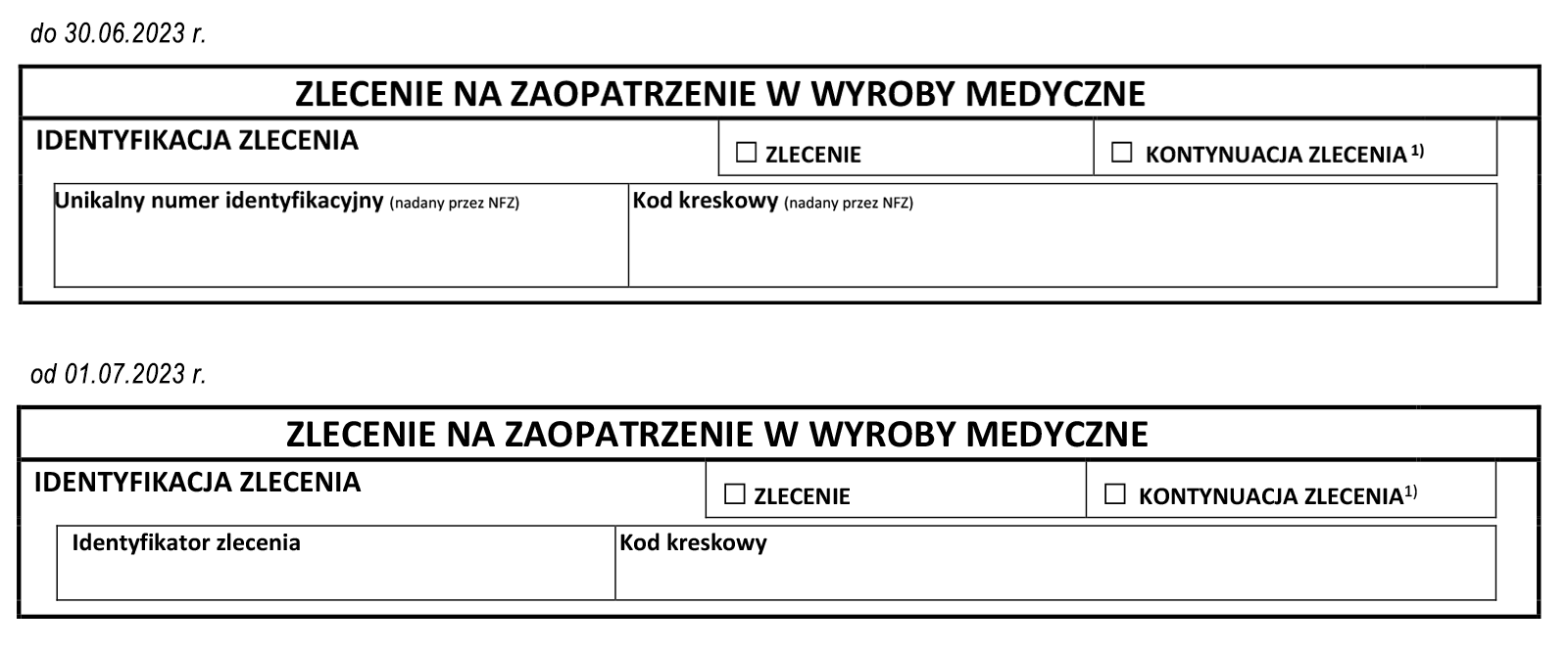 nowy wzór wniosku na pieluchomajtki 2019 od lipca