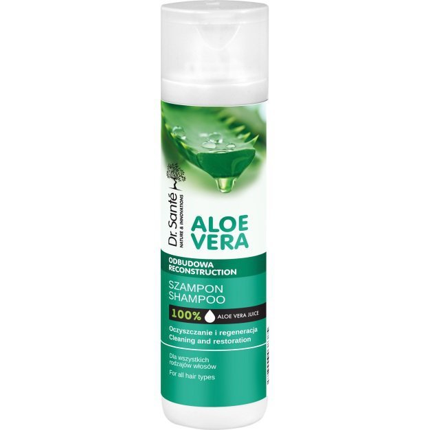 oczyszczający szampon odbudowujący do włosów dr santé aloe vera