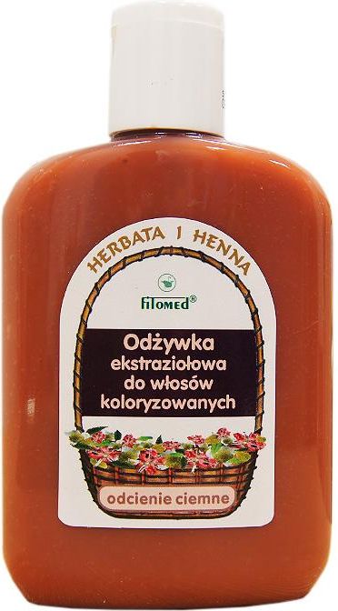 odżywka ziołowa do włosów koloryzowanych odcienie ciemne herbata i henna