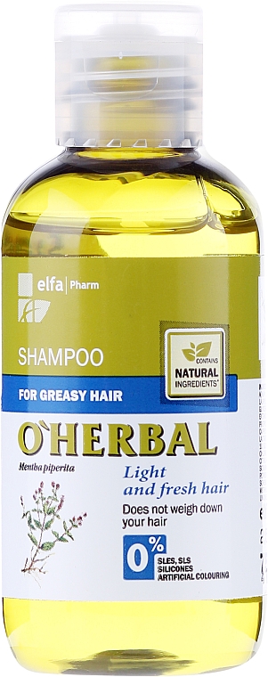 oherbal szampon z ekstraktem z mięty do włosów przetłuszczających się