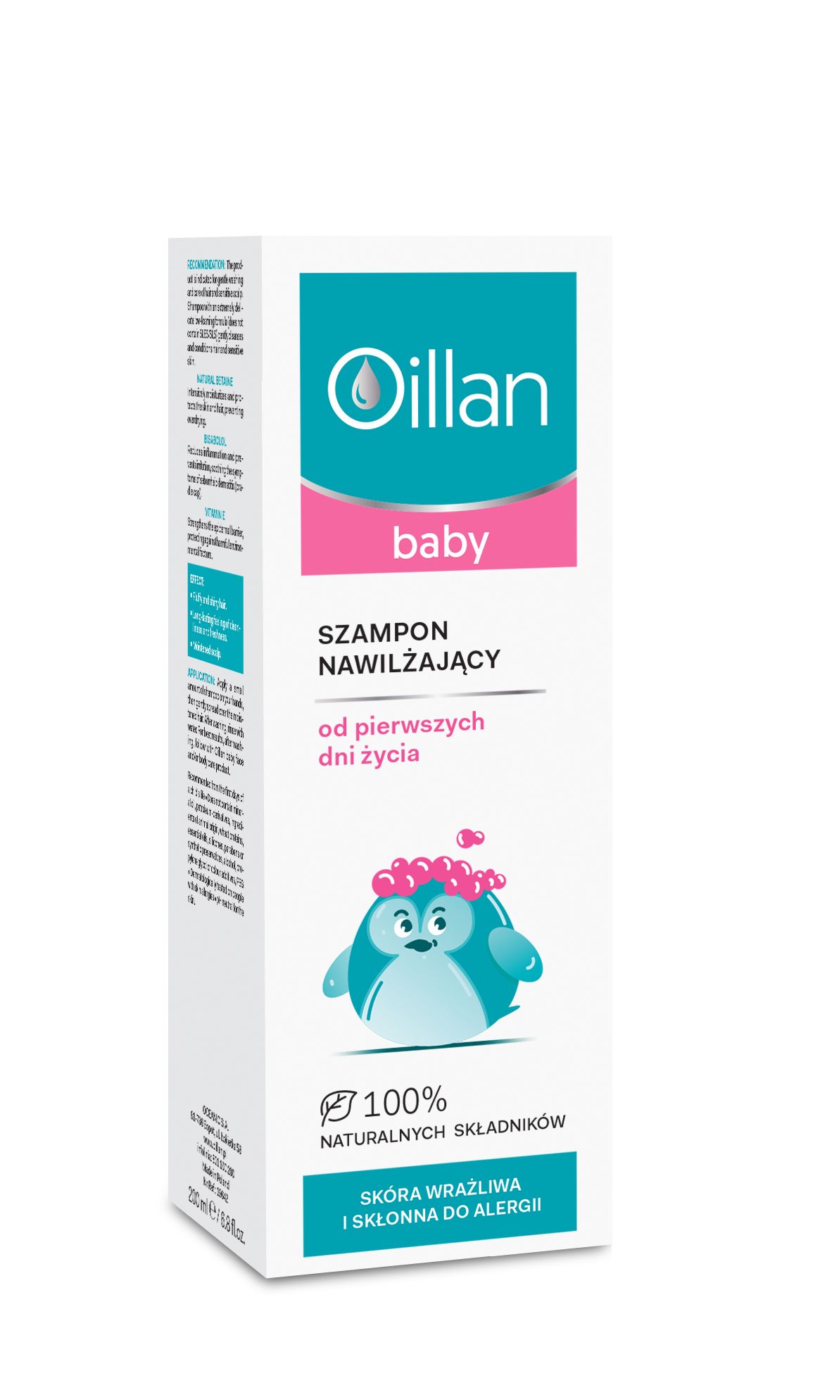 oillan baby szampon nawilżający od urodzenia 200ml