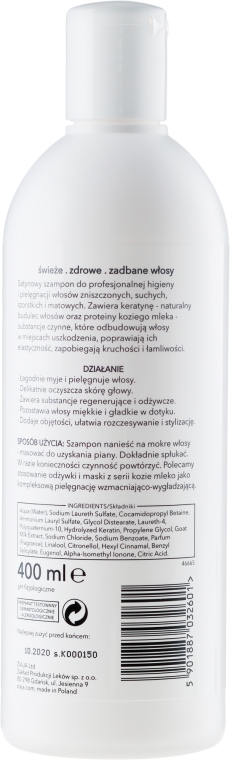 organic shop szampon do włosów kozie mleko