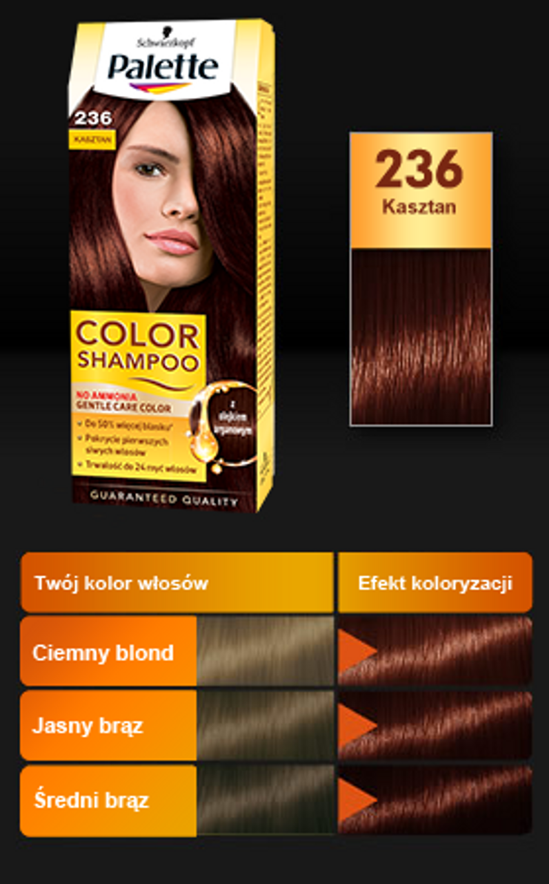 palette color shampoo szampon koloryzujący kasztan