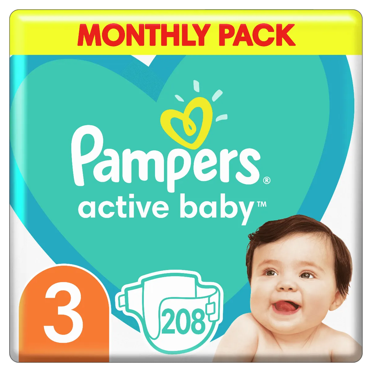 pampers 208 sztuk