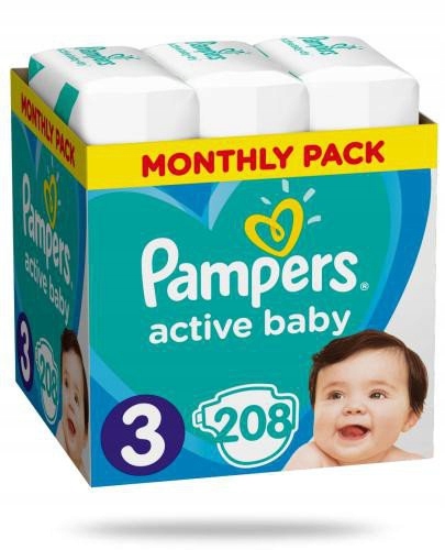 pampers 3 208 sztuk