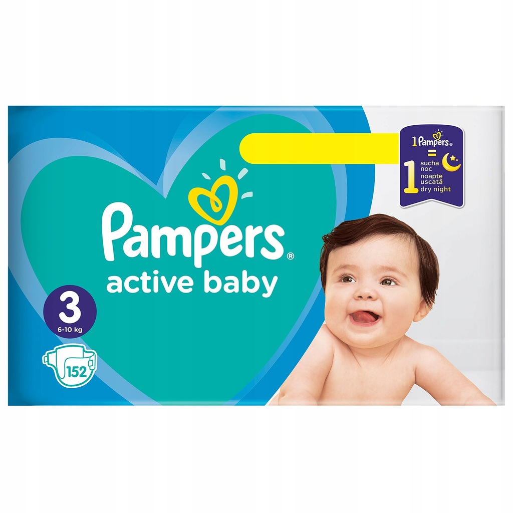 pampers 3 active baby 152 szt