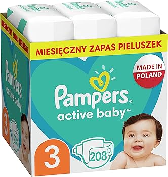 pampers 3 active baby dry 208