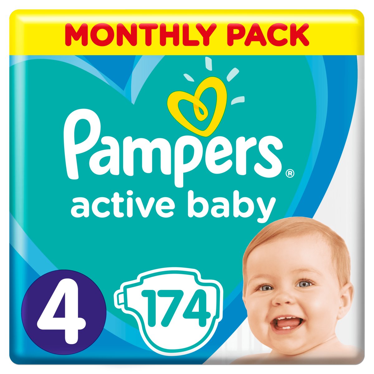 pampers 4 174 sztuk