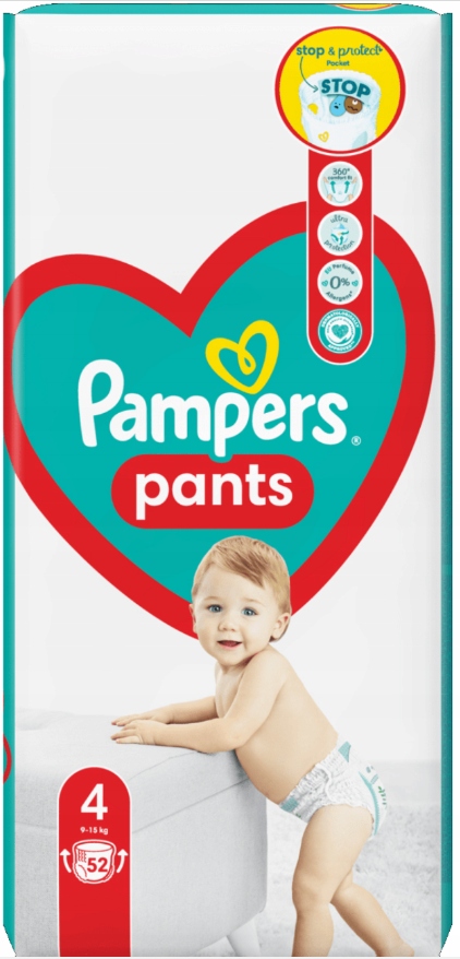 pampers 4 52szt