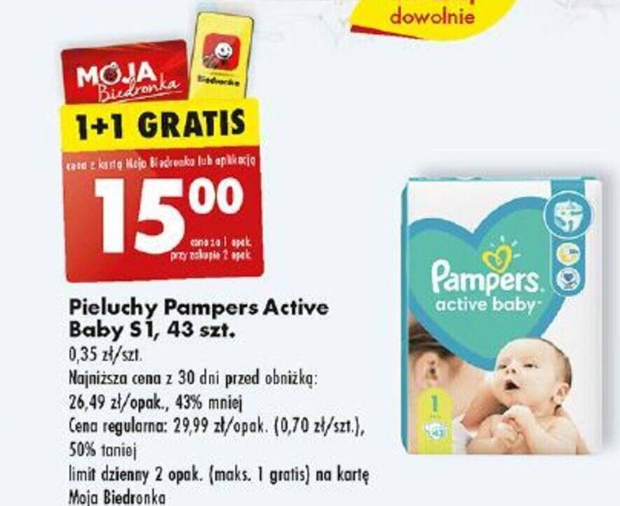 pampers 43 sztuki cena tesko