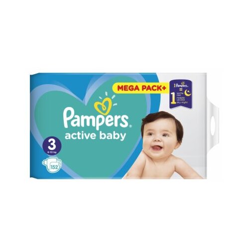 pampers active 3 mega pack 152 cena