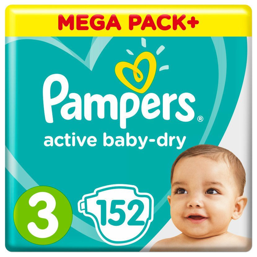 pampers active 3 mega pack 152 cena