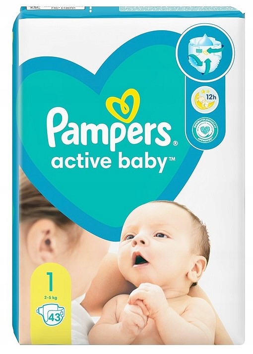 pampers active baby 1 pieluszki newborn 43 sztuk