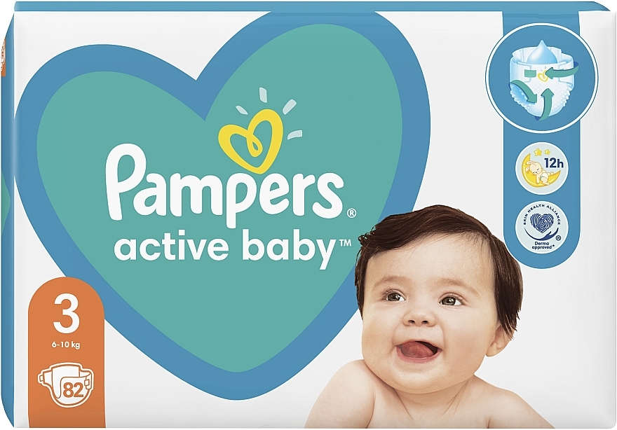 pampers active baby 3 104szt